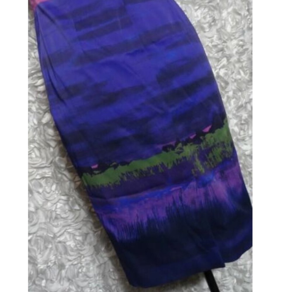 Karen Millen Size 8 Multicolor Painterly Stripe Dress - Picture 6 of 9